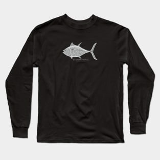 Bluefin Tuna with Common and Latin Names - fish design Long Sleeve T-Shirt